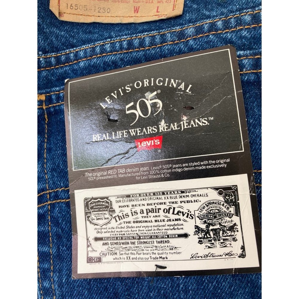 Vintage RARE Levis deadstock 505 16505-1230 Jeans Women's 18 High waist USA, NEW